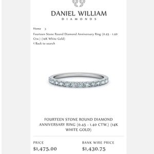 Wedding Band. Daniel Williams Real Diamond Ring